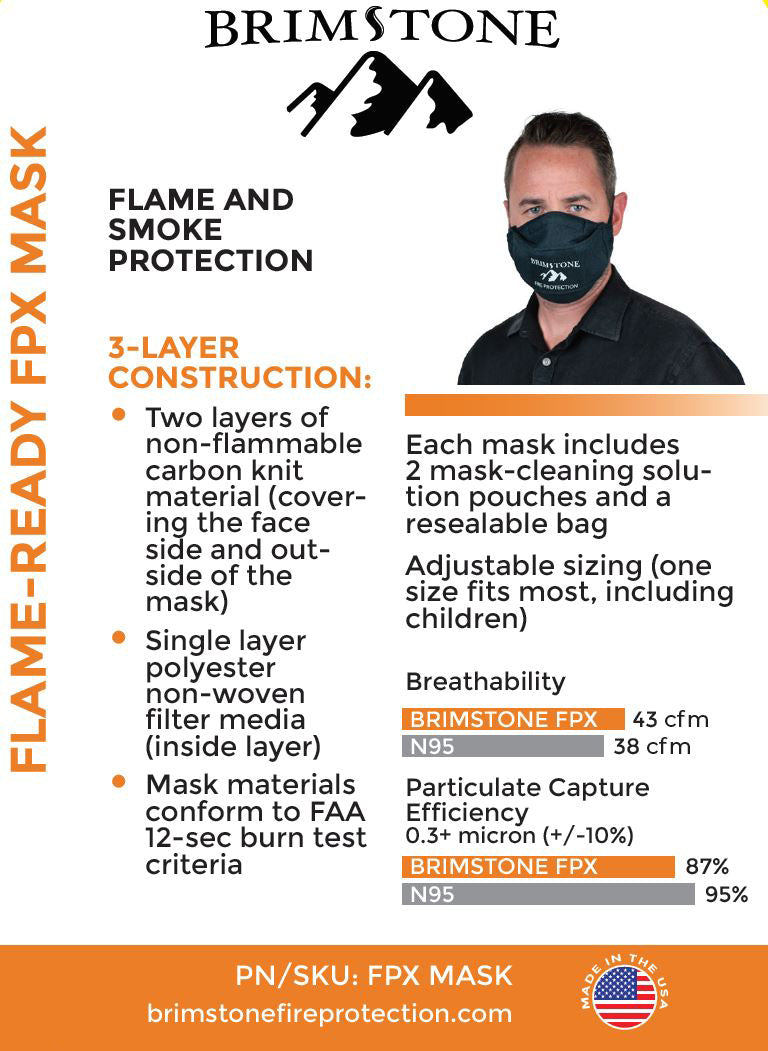 Flame-Resistant FPX Mask - Flame & Smoke Protection