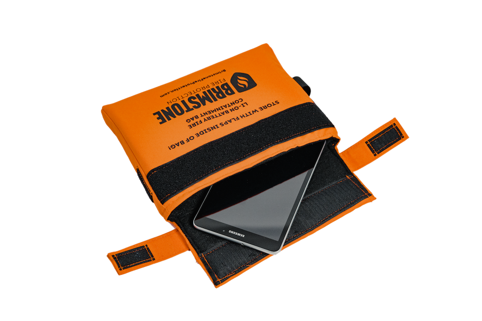 Brimstone Mini Preventer™ Li-lon Fire Containment Bag (8" Tablet-Sized / 29.6 Wh)