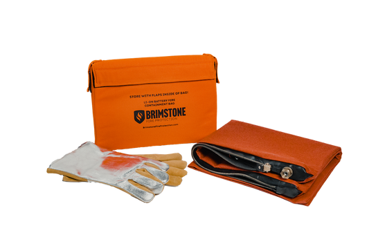 Small Preventer™ Plus Li-lon Fire & Smoke Containment Bag KIT (Tablet or Phone-Sized / 50 Wh)