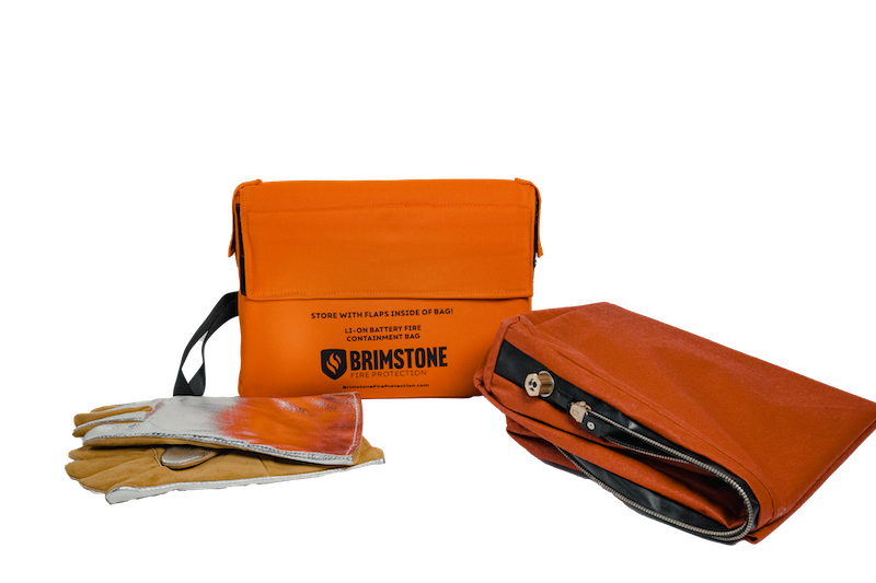 Brimstone Small HD Preventer™ Plus Li-lon Fire & Smoke Containment Bag KIT (Tablet or Phone-Sized / 100 Wh)