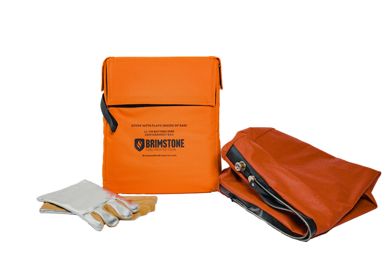 Brimstone X-Large HD Preventer™ Plus Li-Ion Fire & Smoke Containment Bag KIT (Laptop or AED-Sized / 160 Wh)