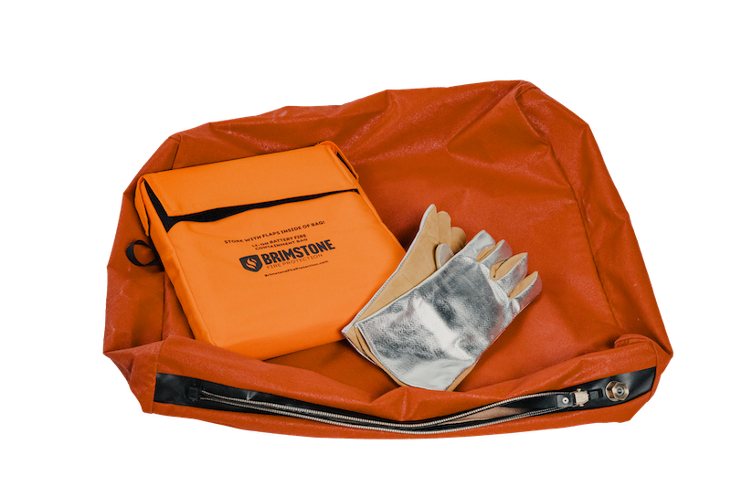 X-Large HD Preventer™ Plus Li-Ion Fire & Smoke Containment Bag KIT (Laptop or AED-Sized / 160 Wh)