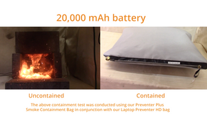 Battery Fire and Smoke Containment Kit - Large Laptop - Preventer™ and Preventer Plus™  - 10,000 mAh Tested