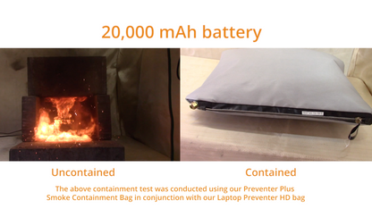 Large HD Preventer™ Li-Ion Fire & Smoke Containment Bag KIT (Laptop-Sized)